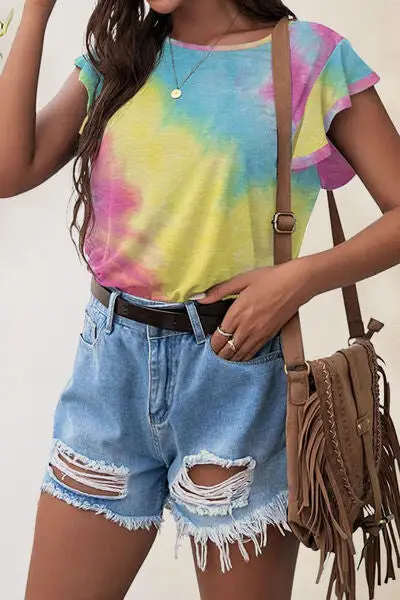 Cozy Round-Neck Short-Sleeve Cotton T-Shirt