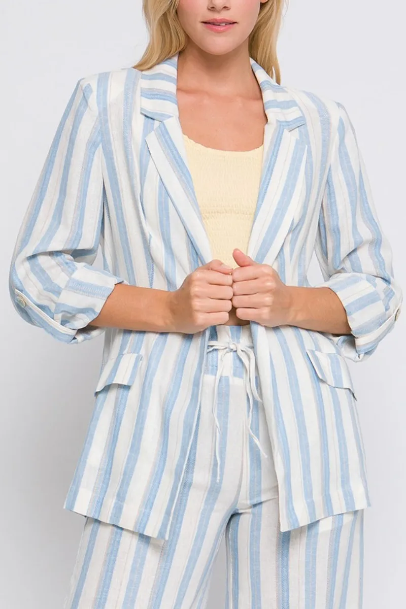 Refined Striped Blazer