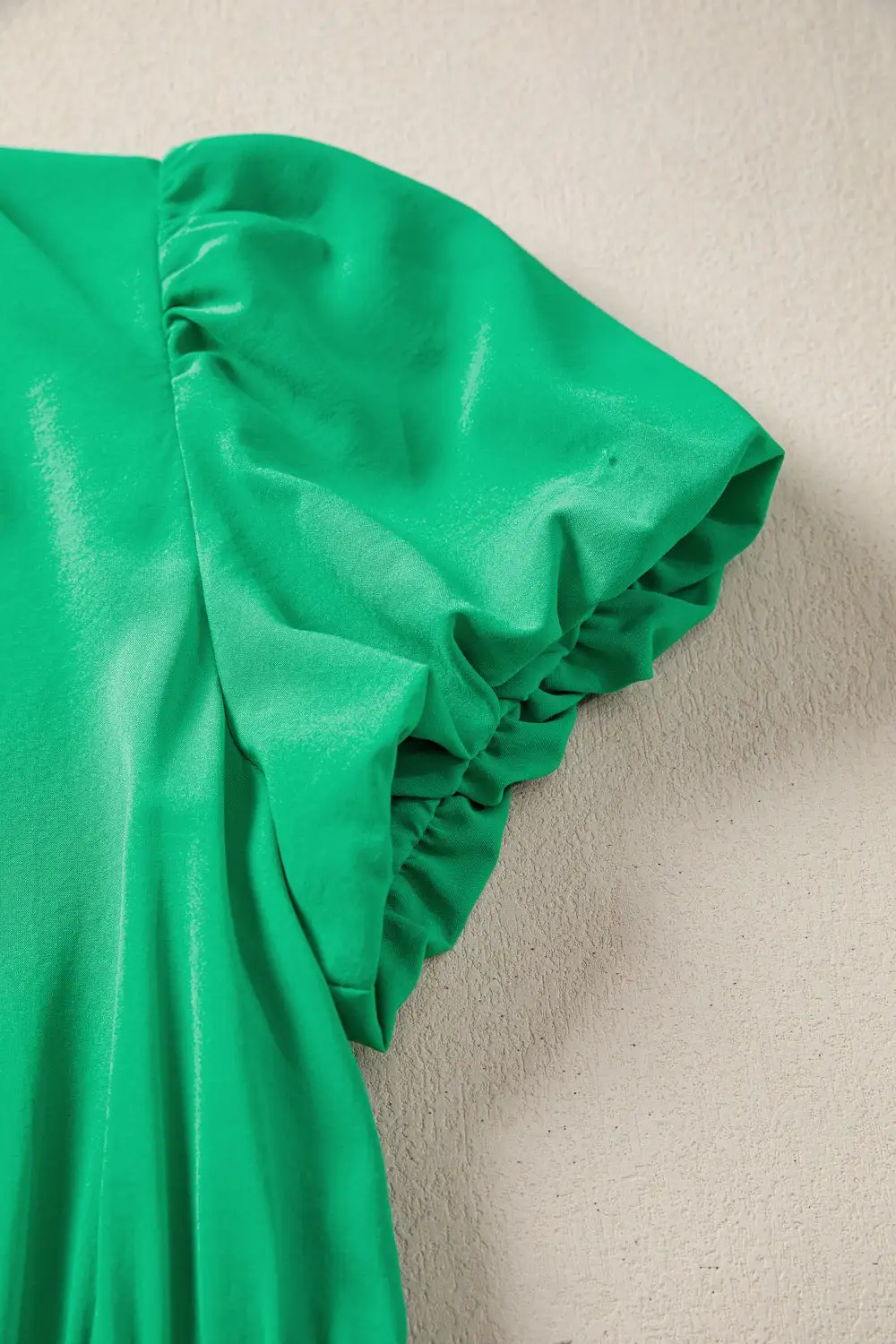 Ruffle Tiered Puff Sleeve Maxi Dress