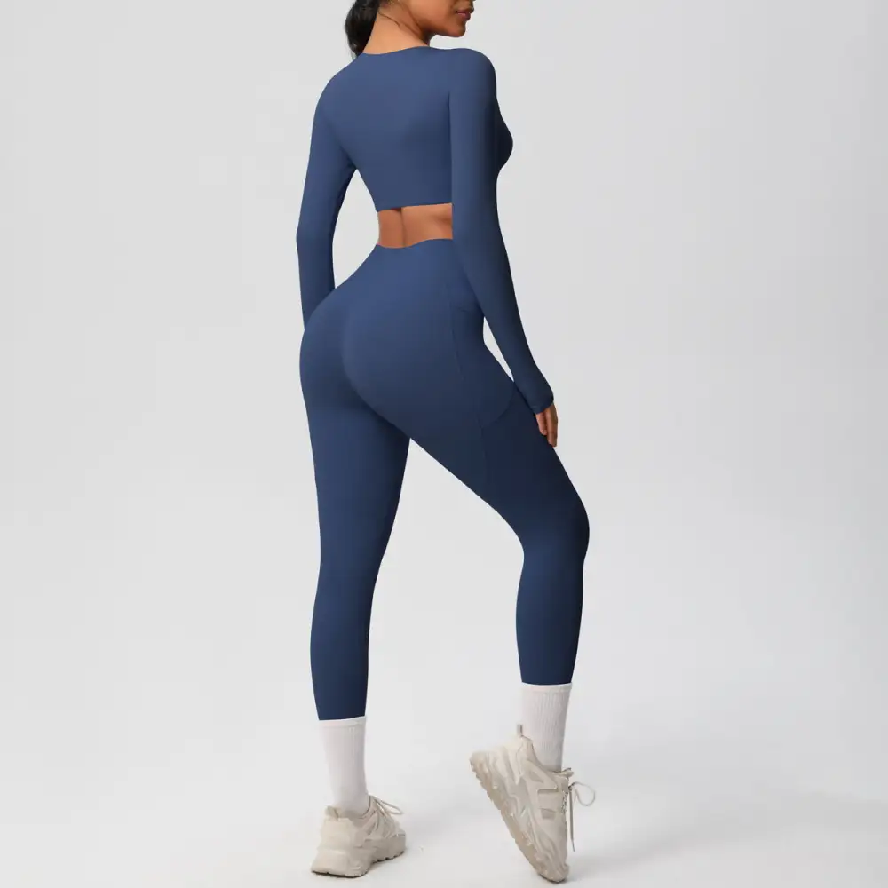 Brushed High-Waist Two-Piece Activewear Active Set