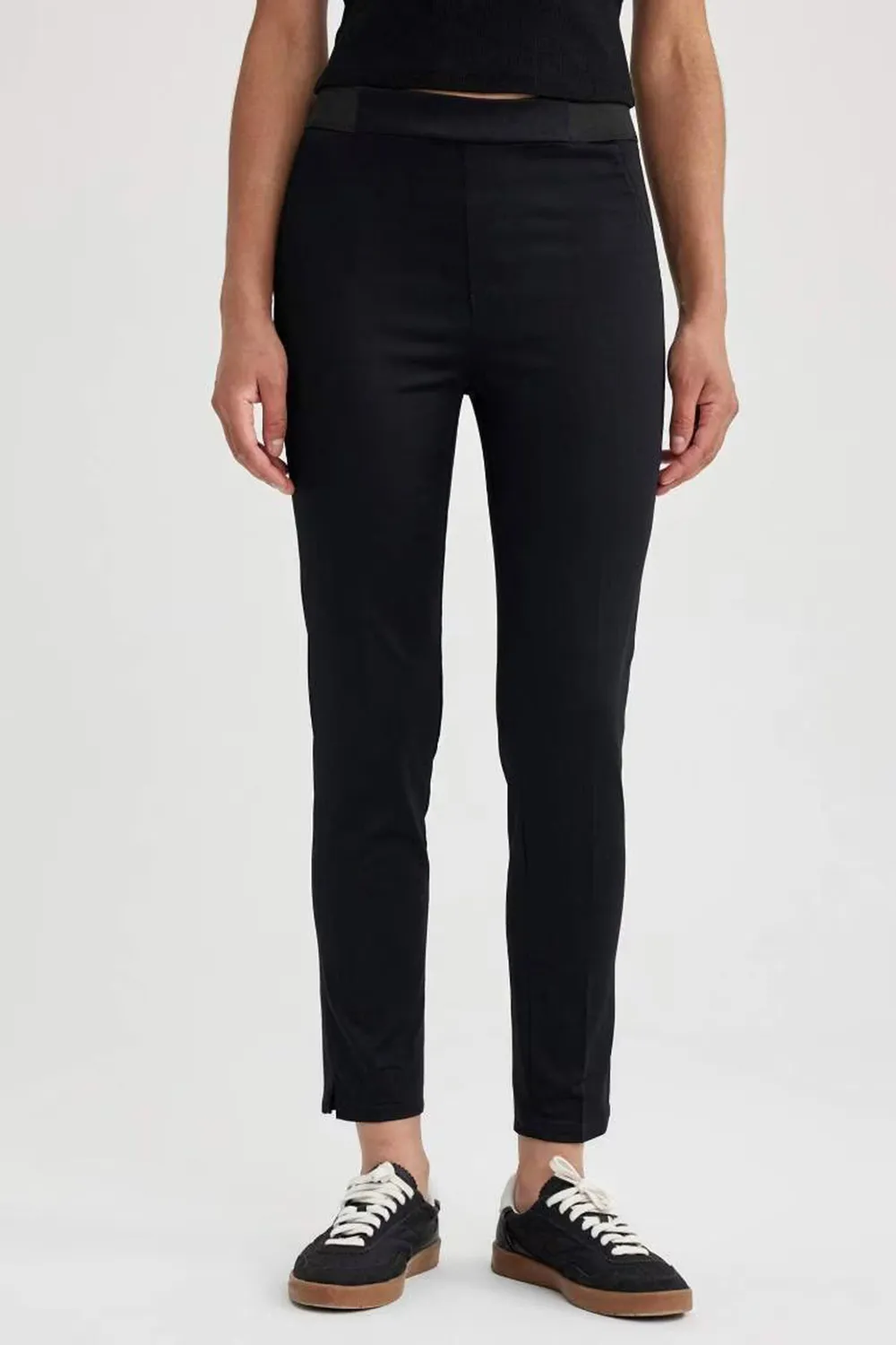 Normal Waist Satin Trousers