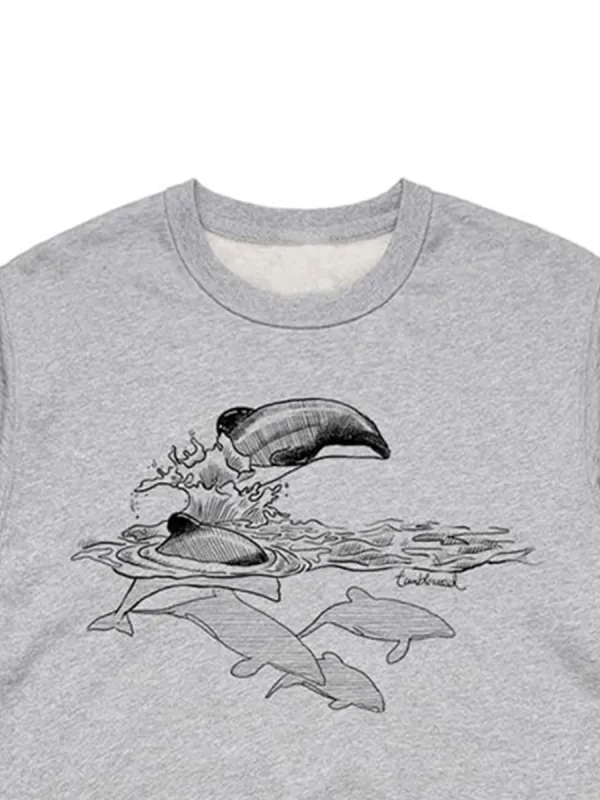 Simple Maui dolphin pattern casual sportswear that is versatile and suitable for all occasions