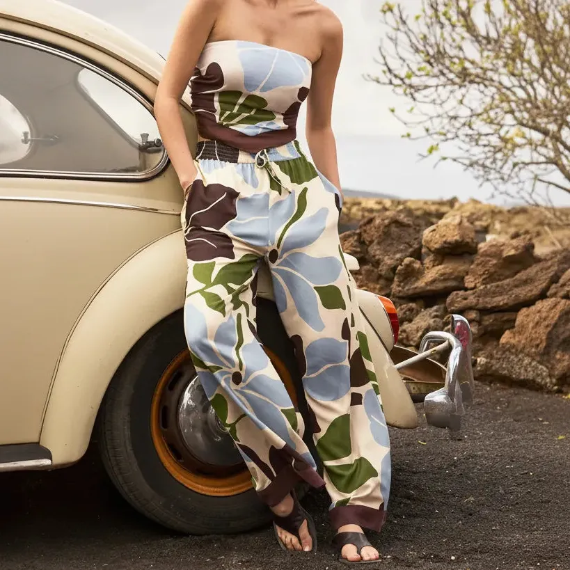 Wide-Leg Capri Women's Trousers