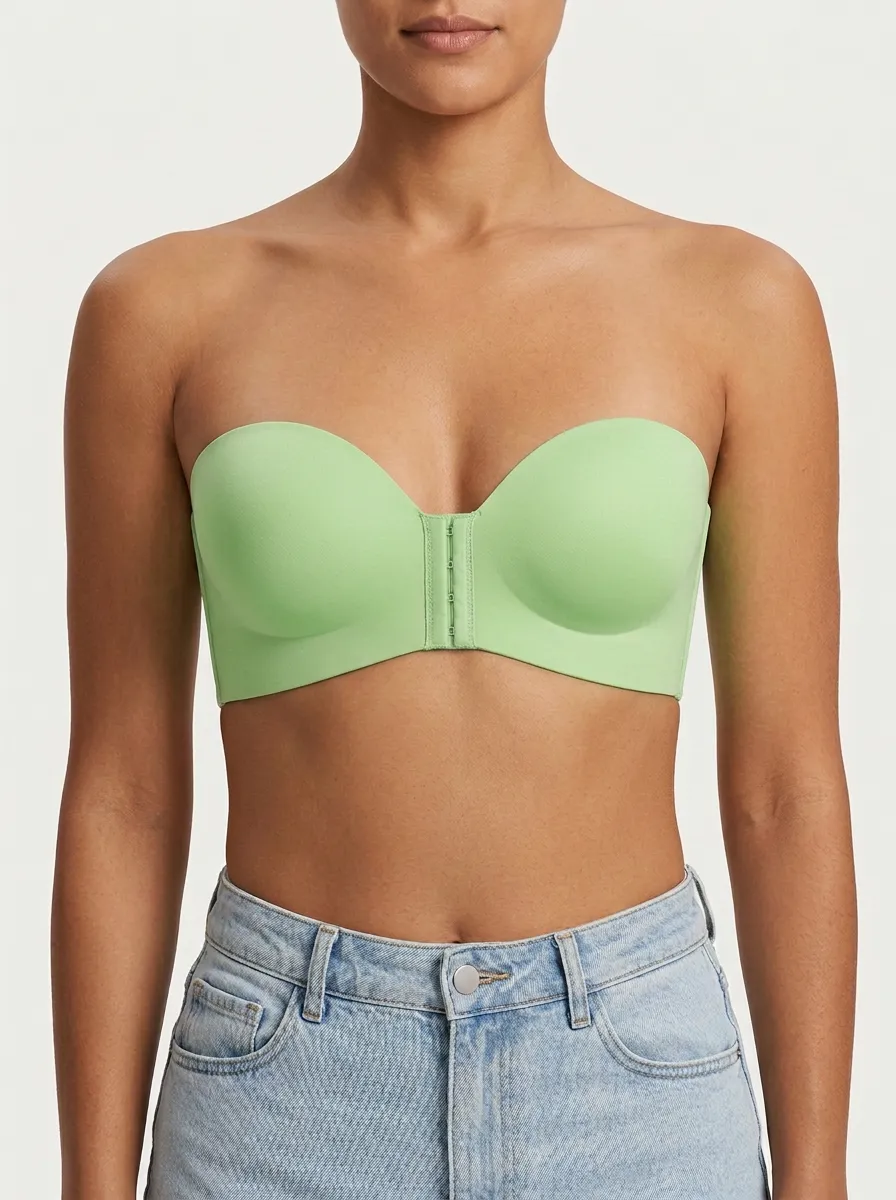 Women's Secure-Fit Front-Closure Strapless Bra