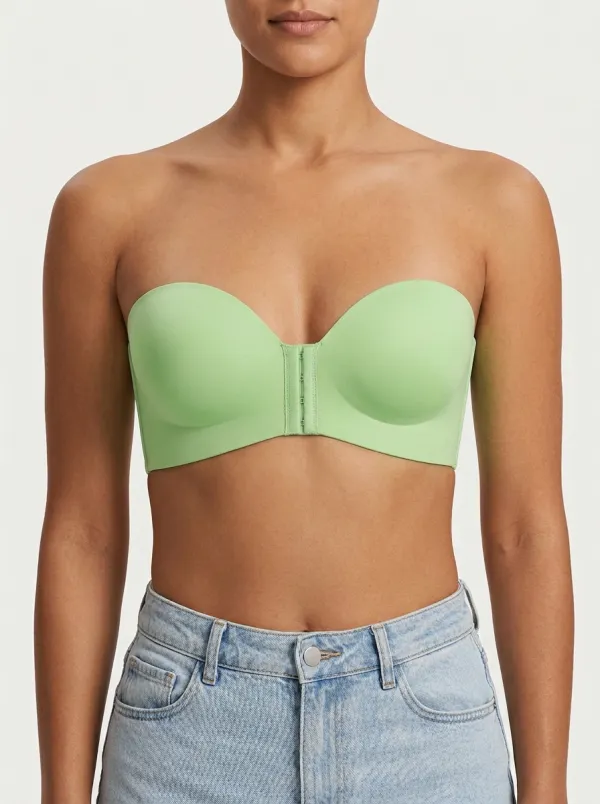 Women's Secure-Fit Front-Closure Strapless Bra