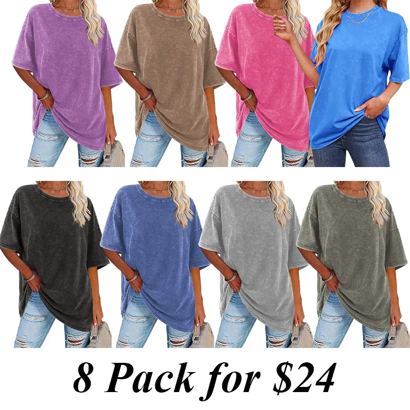 10PACK-Washed Casual T-Shirt