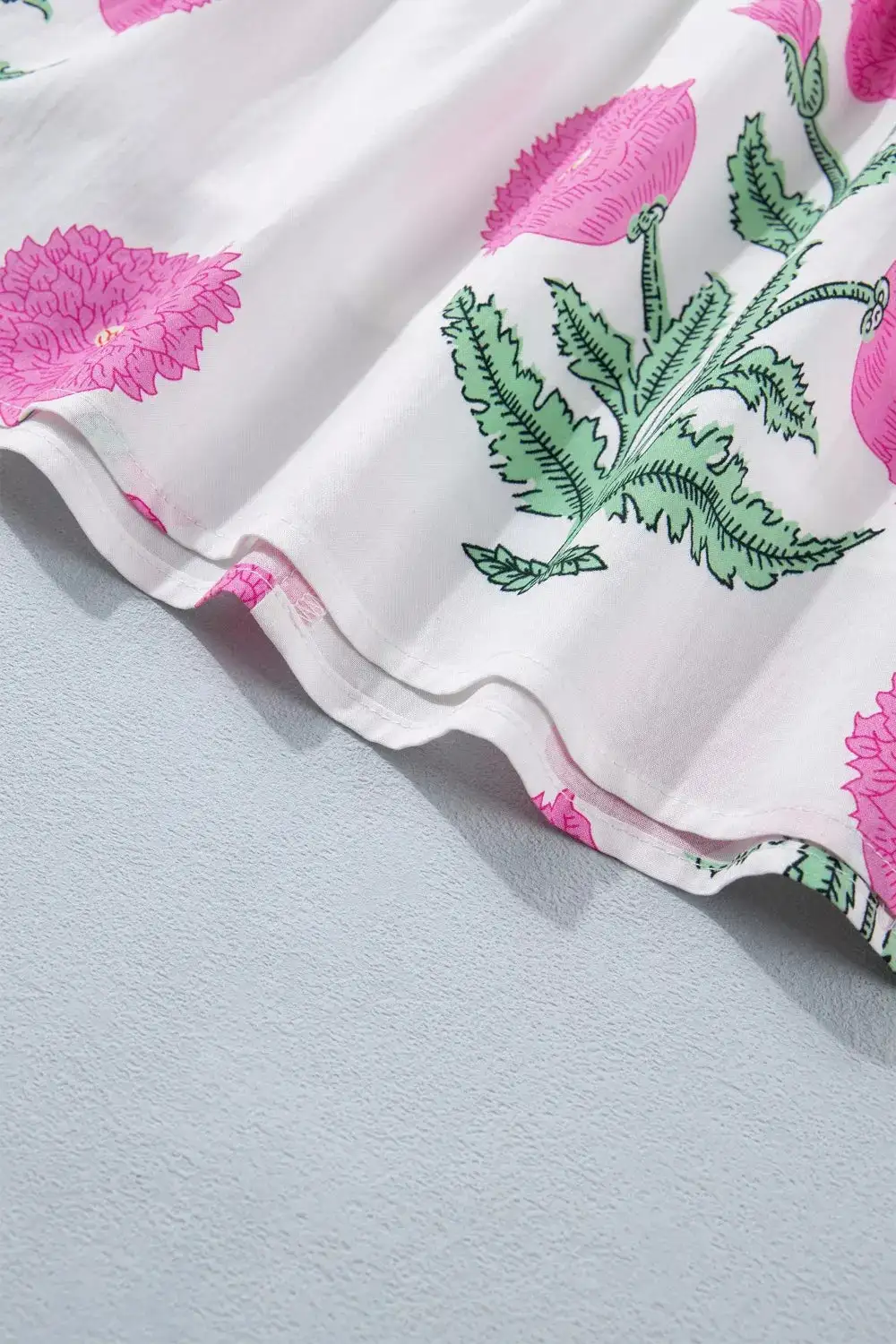 Floral Printed Ruffle Mini Dress