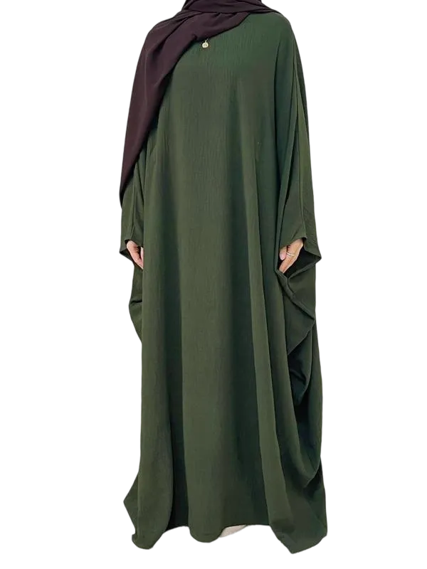 Women's Solid Color Maxi Abaya, Modesty Round Neck Long Sleeve Dress for Daily Wear, Ladies Muslim Islamic Clothing for All Seasons, Dresses for Women, Loose Abayas