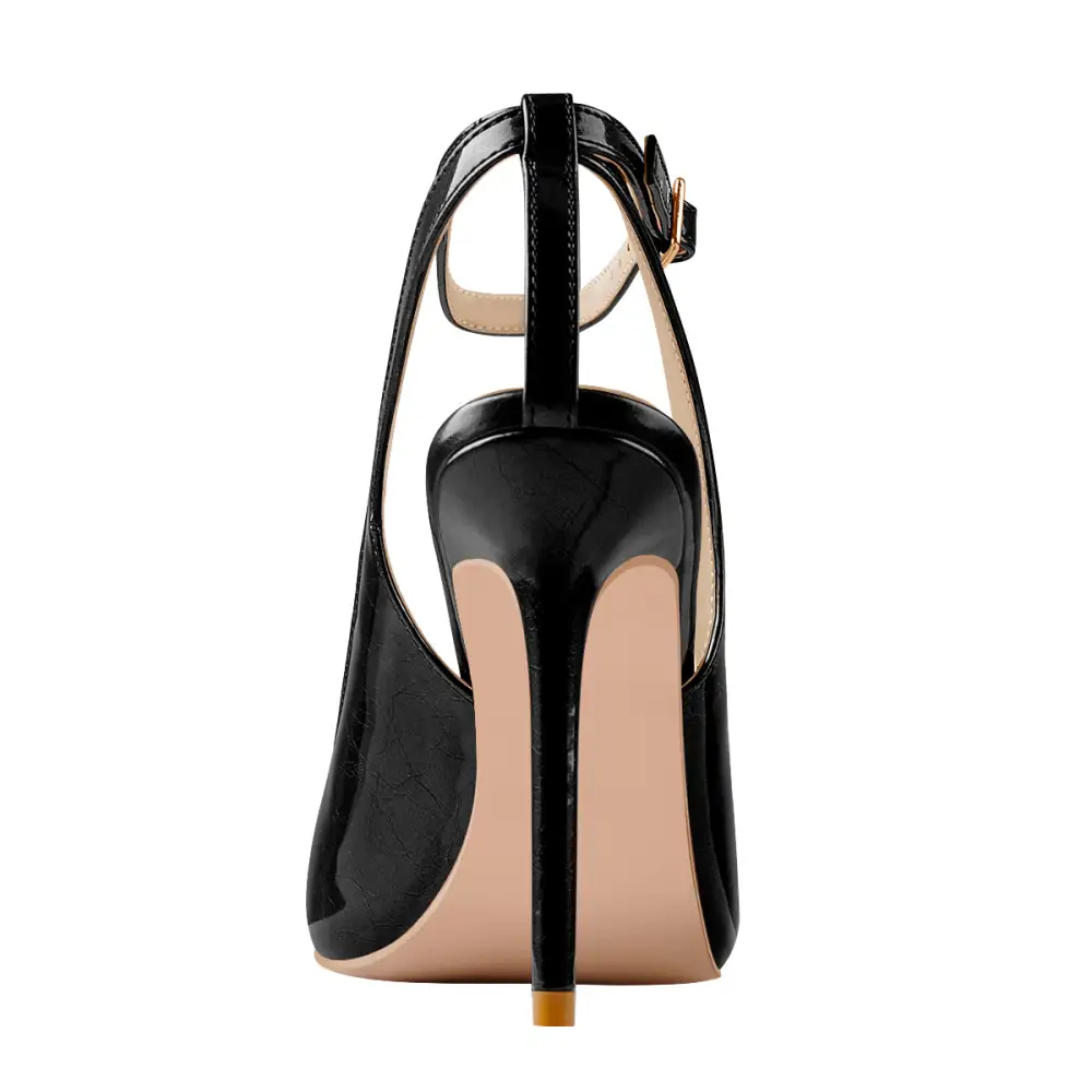 Sleek Pointed Toe Stiletto Ankle Strap Pumps