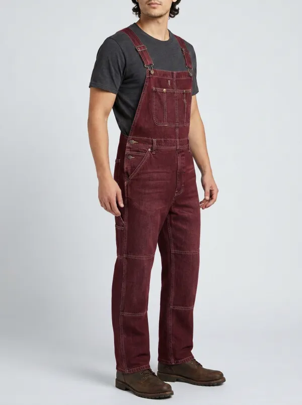 Men's Casual Workwear Blue Denim Bib Overalls