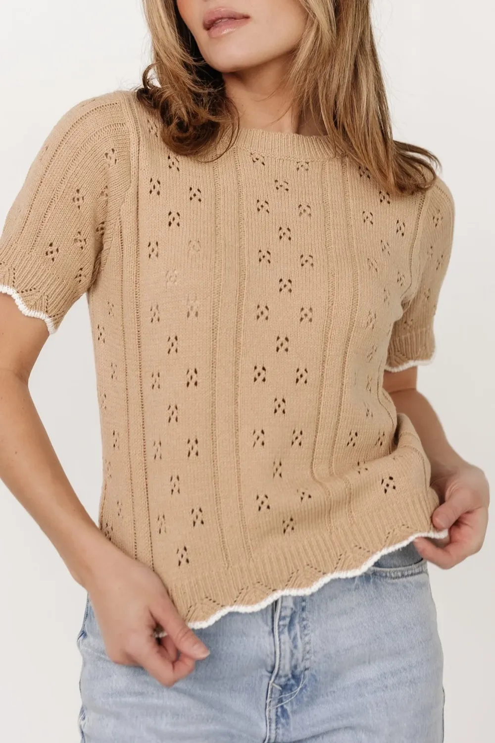 Temperament Lady Printed Hollow Shirt