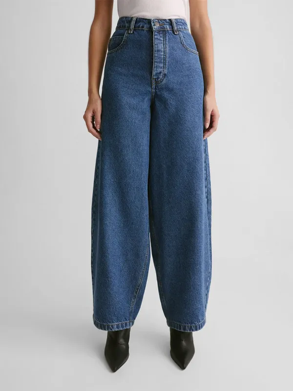 Women's Loose-Fitting Denim Wide-Leg Pants