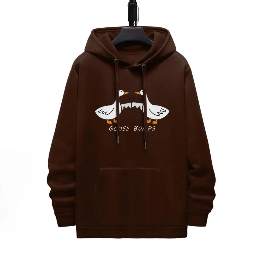 Goose Bumps Pattern Printed Hoodie