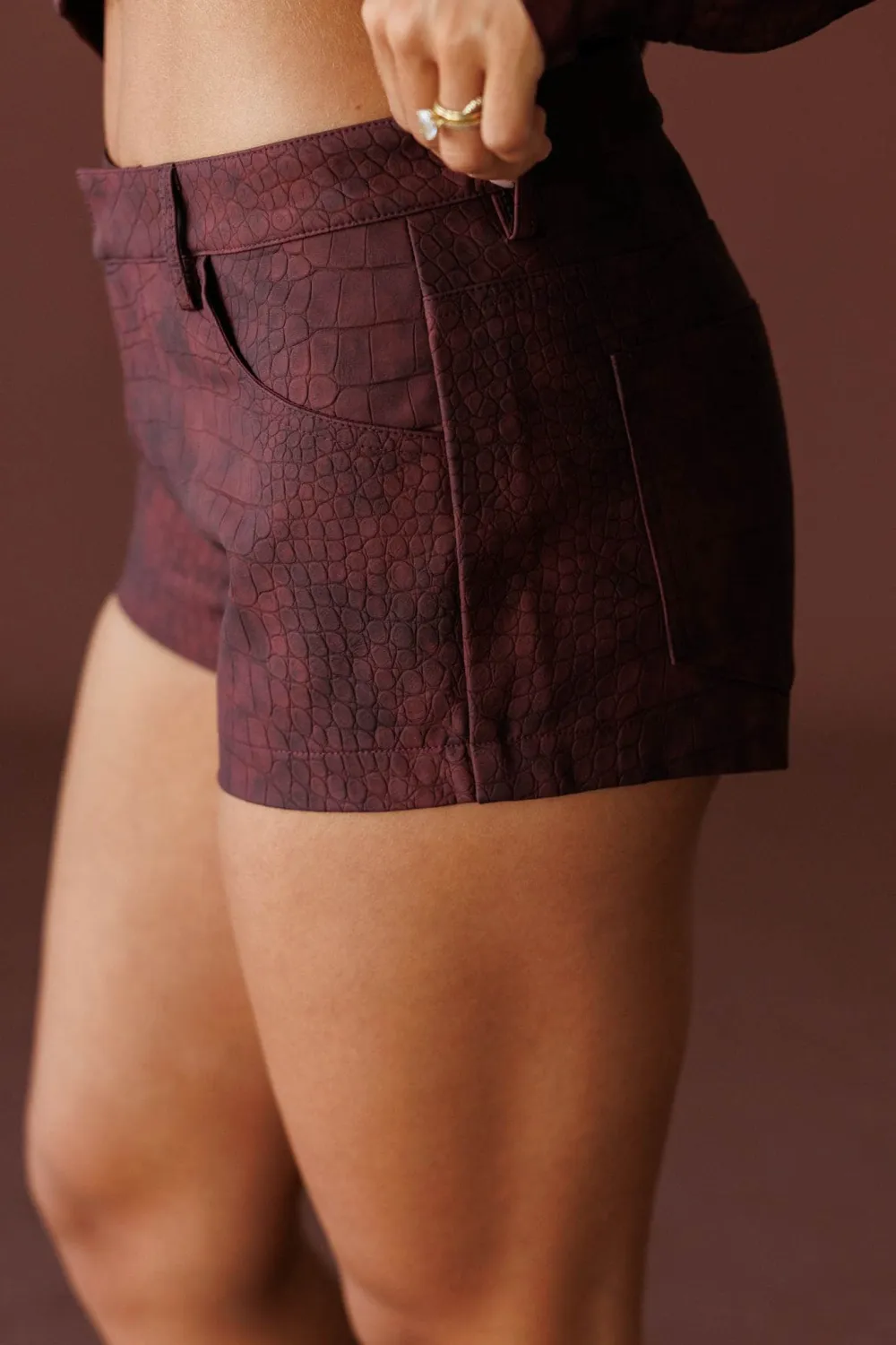 Suede Casual Shorts