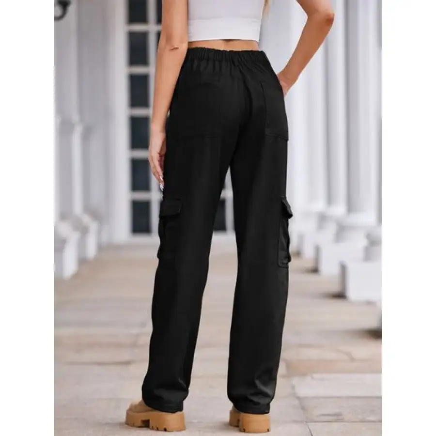 Straight Denim Cargo Pants