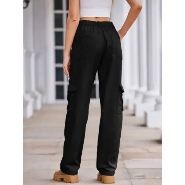 Straight Denim Cargo Pants