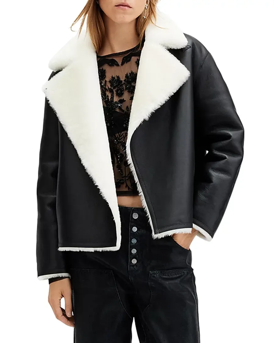Multicolor Reversible Shearling Jacket