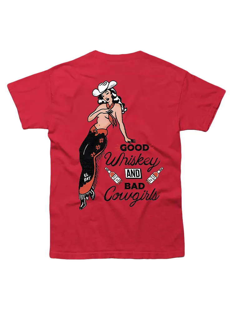Girl And Beer Graphic Print T-Shirt
