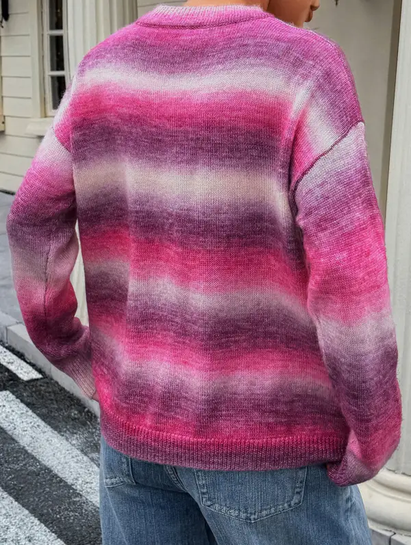 Faux Panel Long Sleeve Sweatshirt Sweater