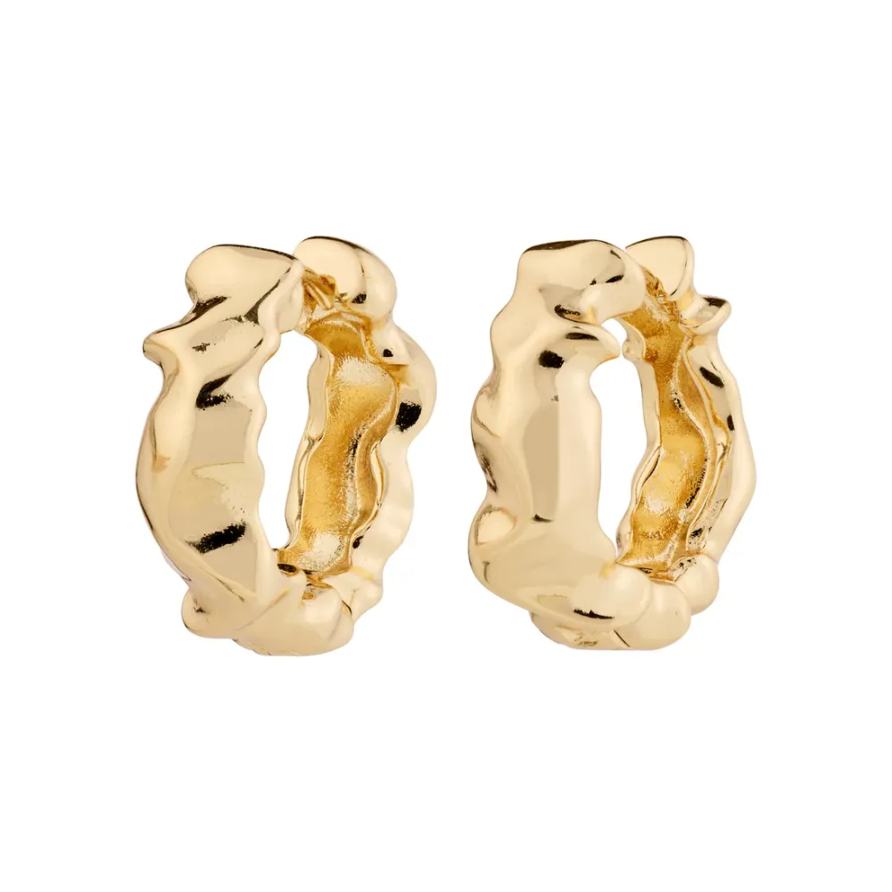Modern Textured Hoop Earrings