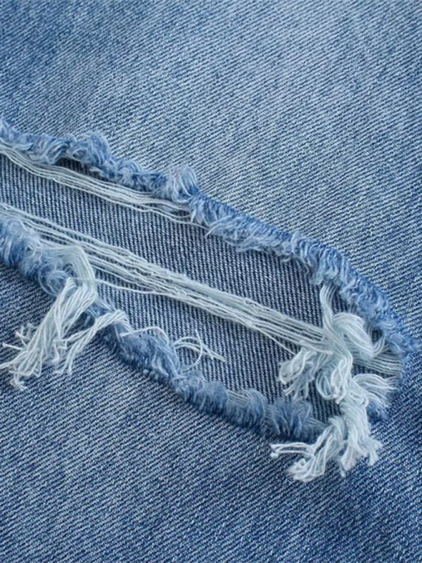 High Waist Versatile Ripped Wide Leg Denim Jeans