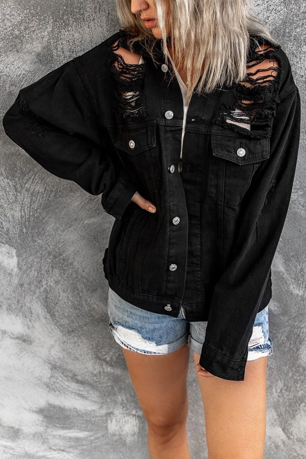 Plaid Color Block Patchwork Shirt Jacket