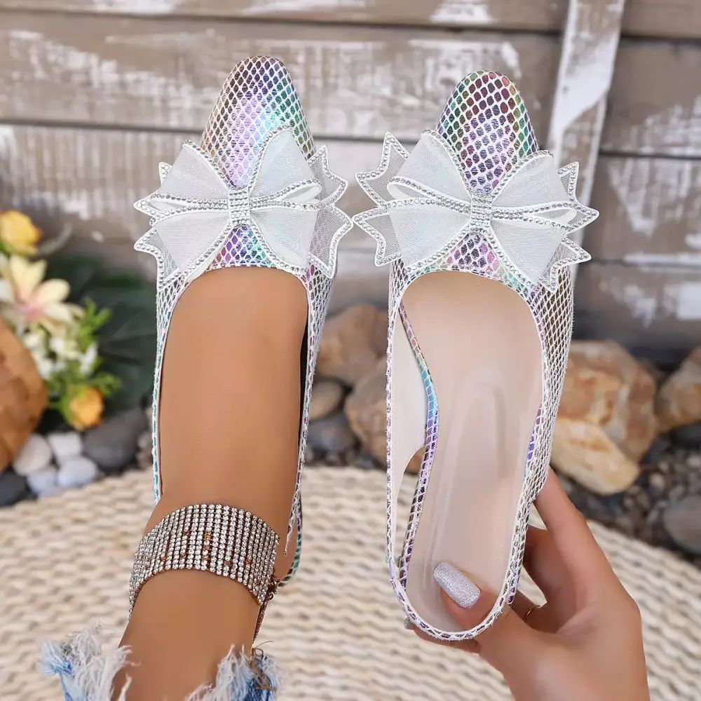 Soft Point Toe Block Heels Sandals
