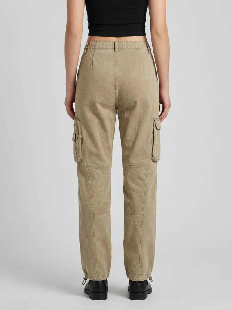 Lifestyle Utility Style Multi Pocket Shape Women's Multi Pocket Cargo Pants