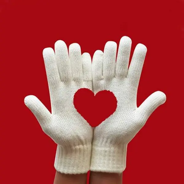 Women'S Heart Print Gloves 77819735C