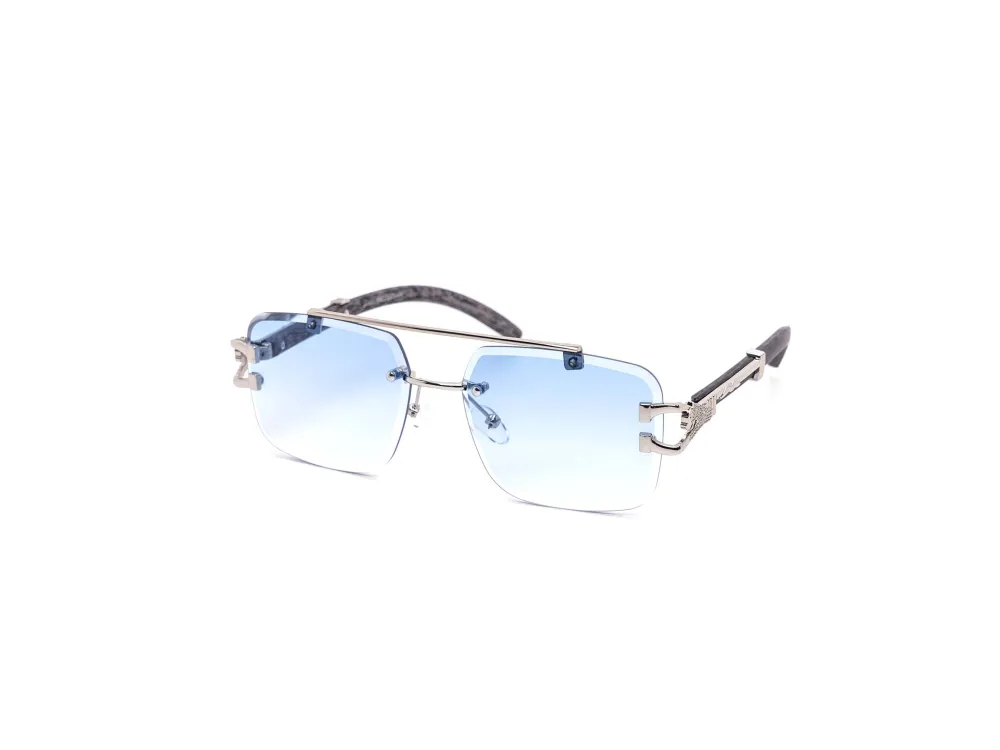12-Pack Rimless Aviator Gradient Sunglasses