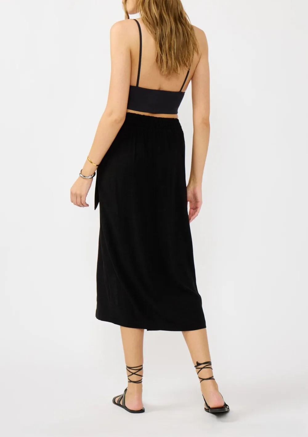 Tie Waist Wrap Skirt