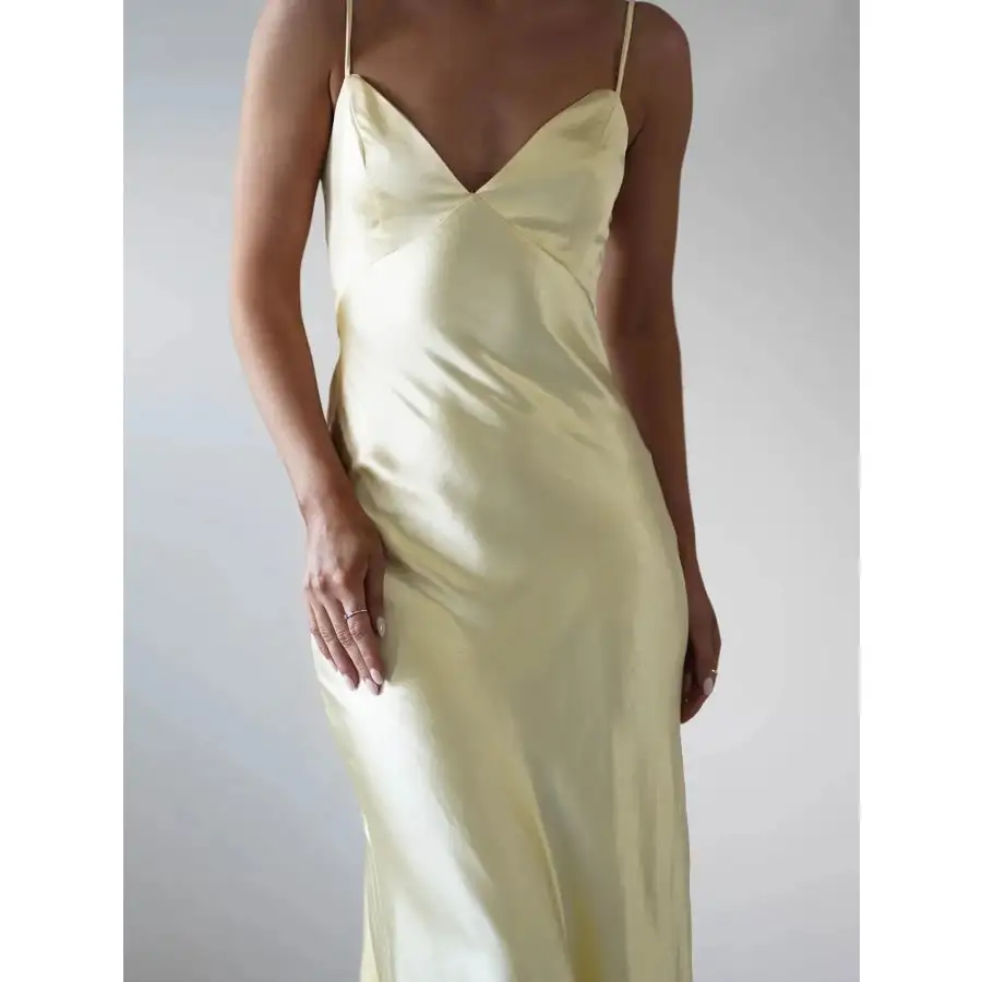 Satin Backless Cami Dress
