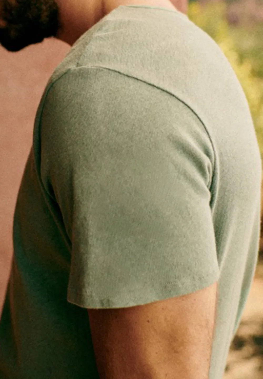 Light Green Washed Cotton Crew Neck T-Shirt