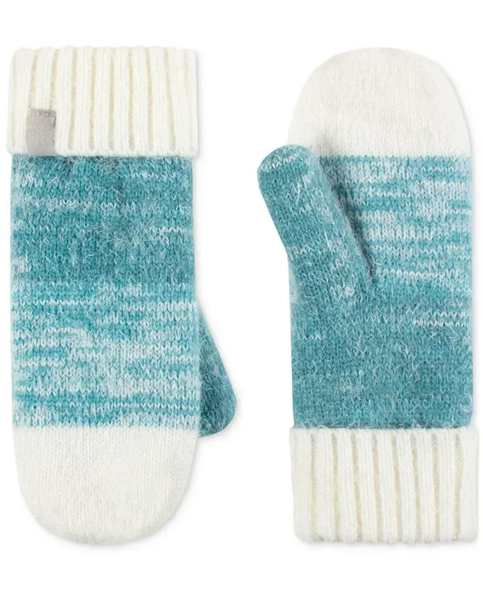 Feather Knit Mittens