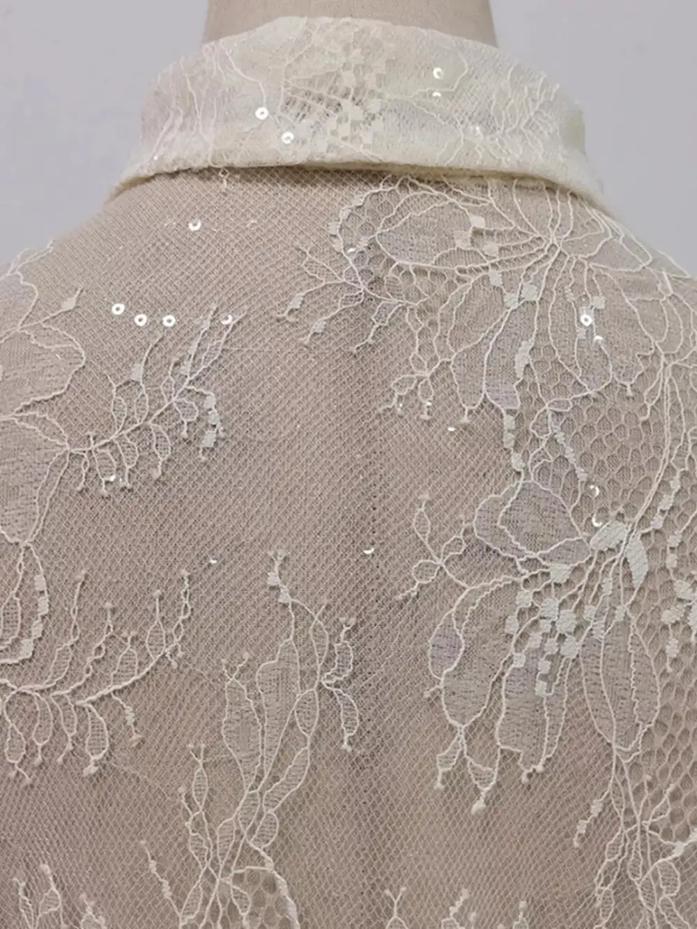 Lace Ruffle Long Sleeve Dress Casual