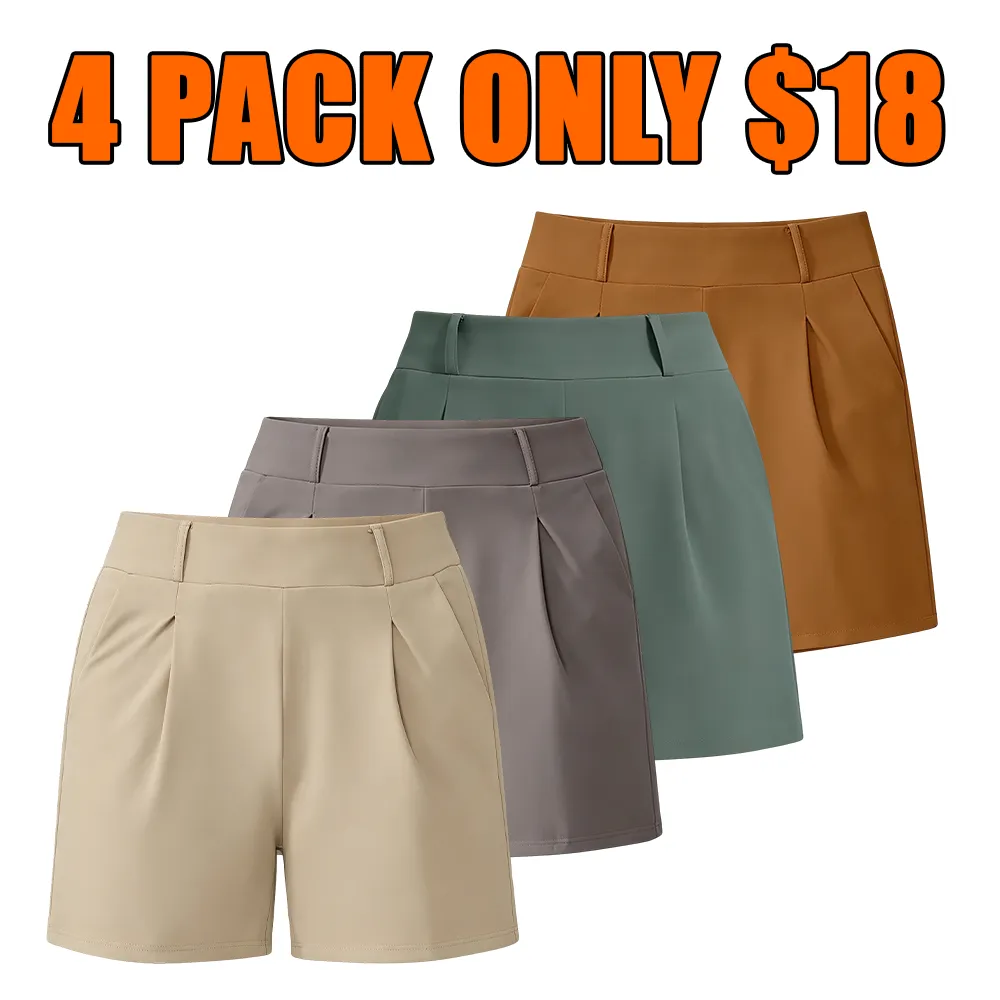 High-waisted casual summer shorts