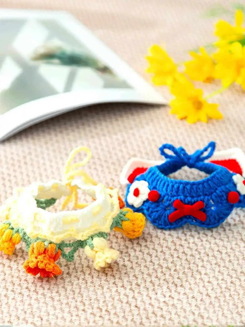 Handmade Crochet Floral Scarf