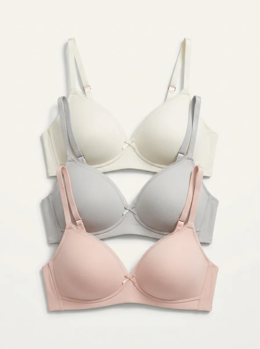 Smooth-Look Women's Three-Piece Bra Set