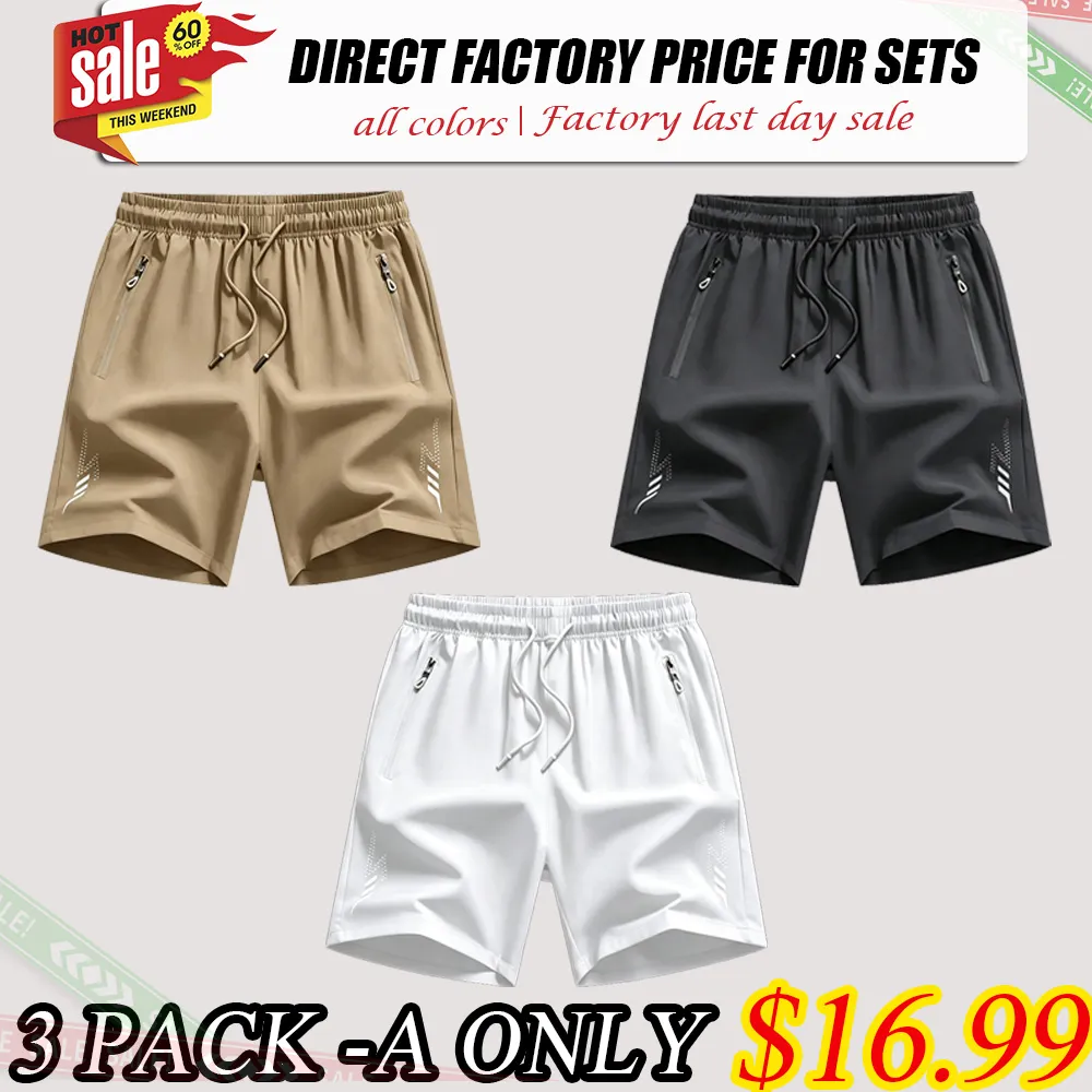 Men's 3pcs Lightweight Casual Comfy Shorts