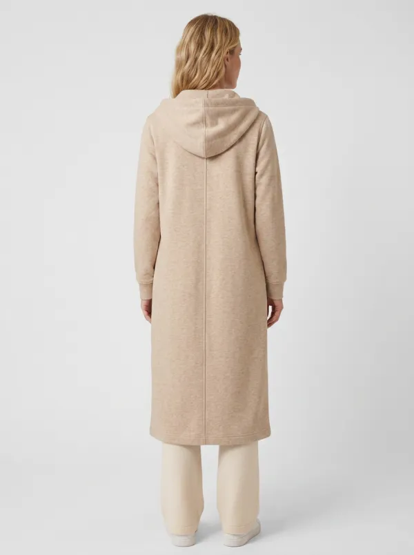 Modern Printed Long Hooded Coat