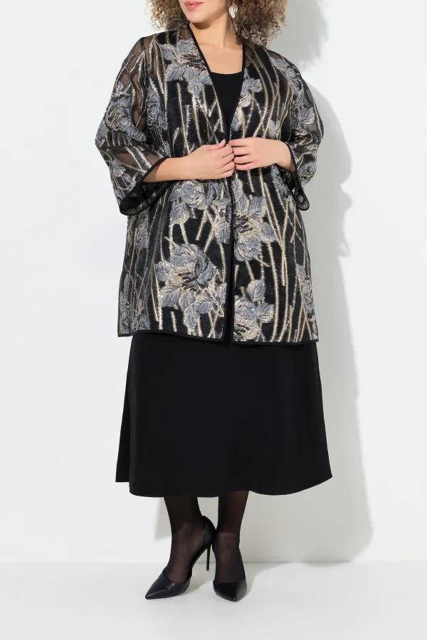 V-Neck Mid Length Jacket