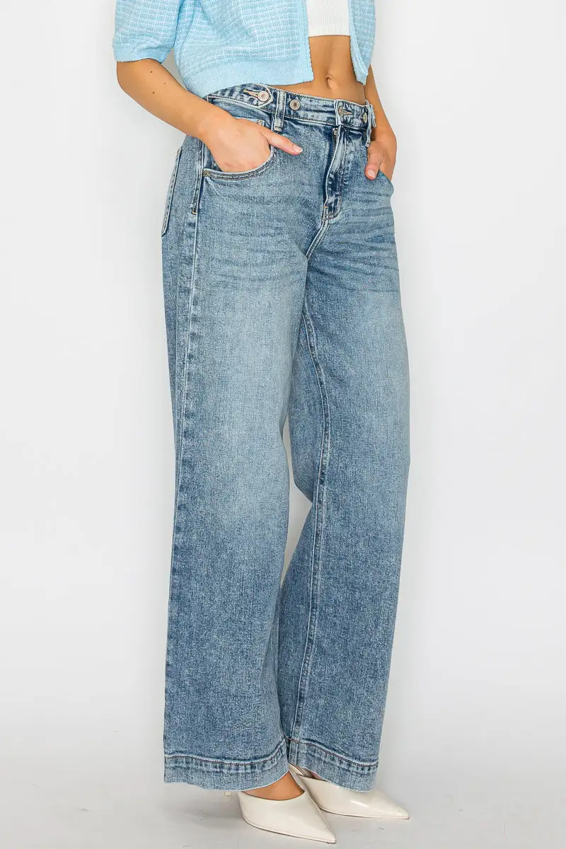 High Rise Relaxed Cropped Denim Jeans