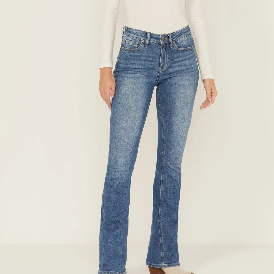 High Rise Bootcut Stretch Denim Jeans