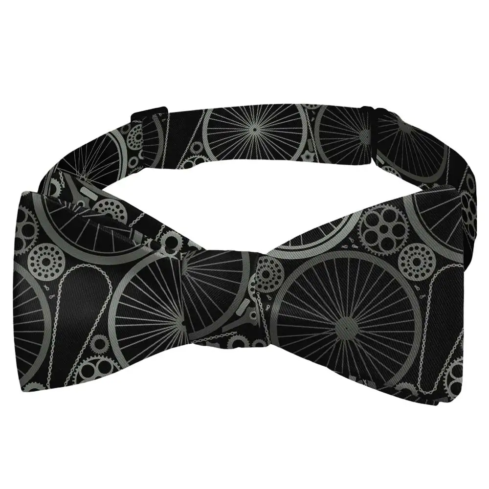 Bike Parts Pattern Bow Tie