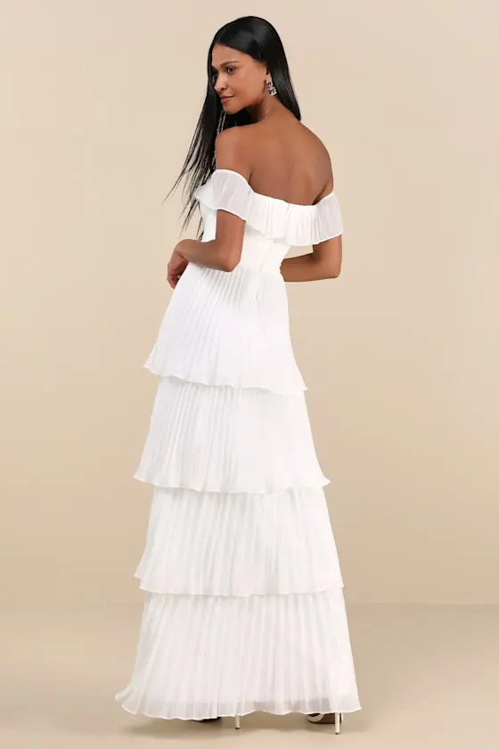 Always Remarkable Light Blue Floral Off-the-Shoulder Maxi Dress