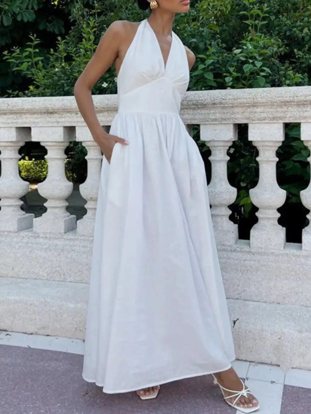 Smooth Finish Halter Maxi Dress