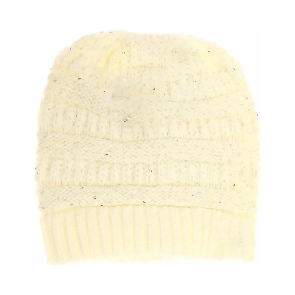 Sequin Tail Beanie