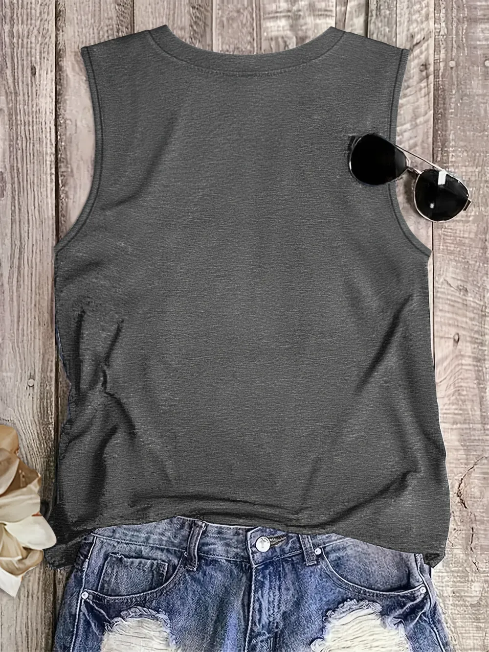 Vintage Minimalist Hiking Mountain Print Tank Top