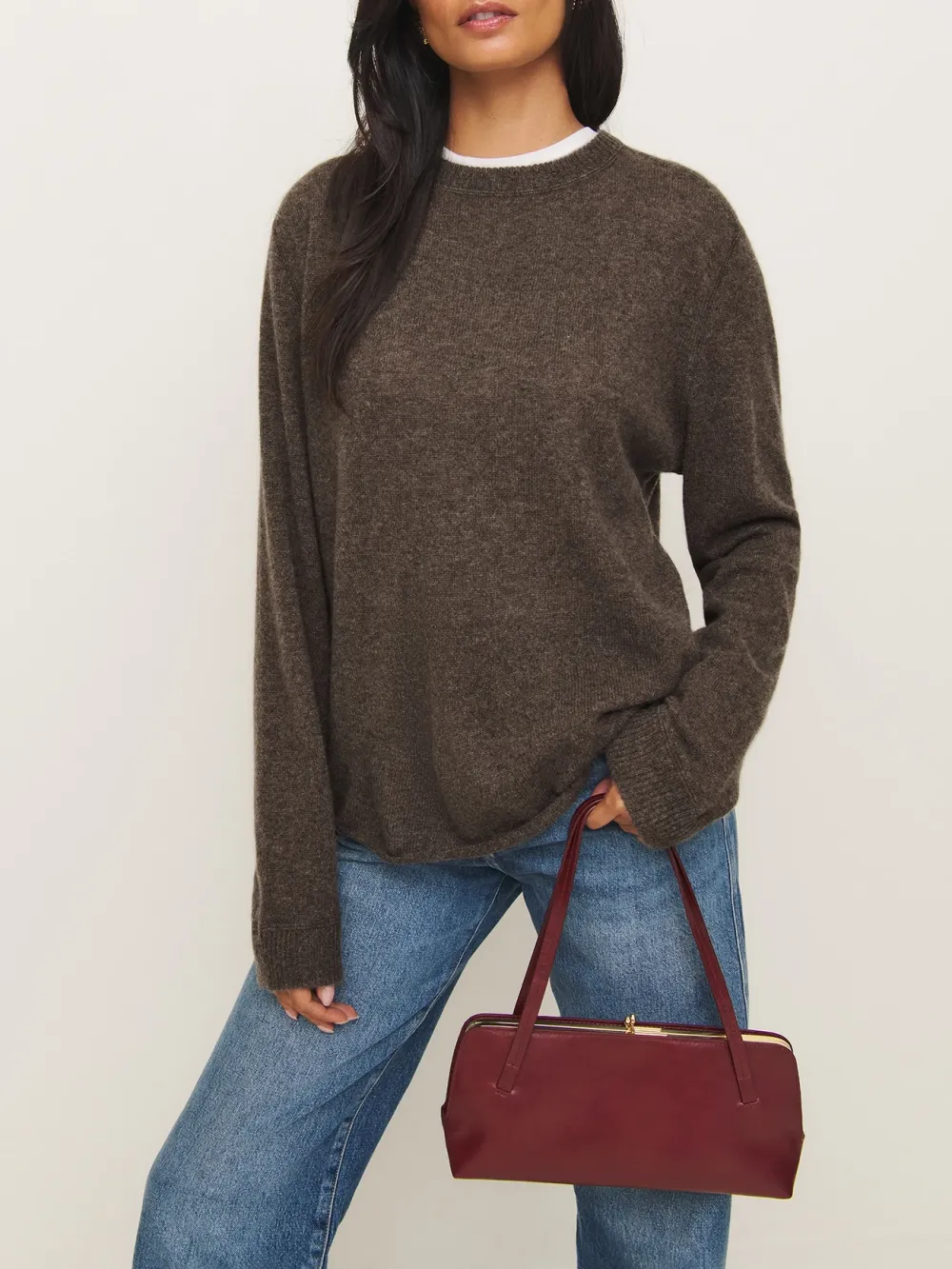 Soft Texture Crew Neck Wool Sweater