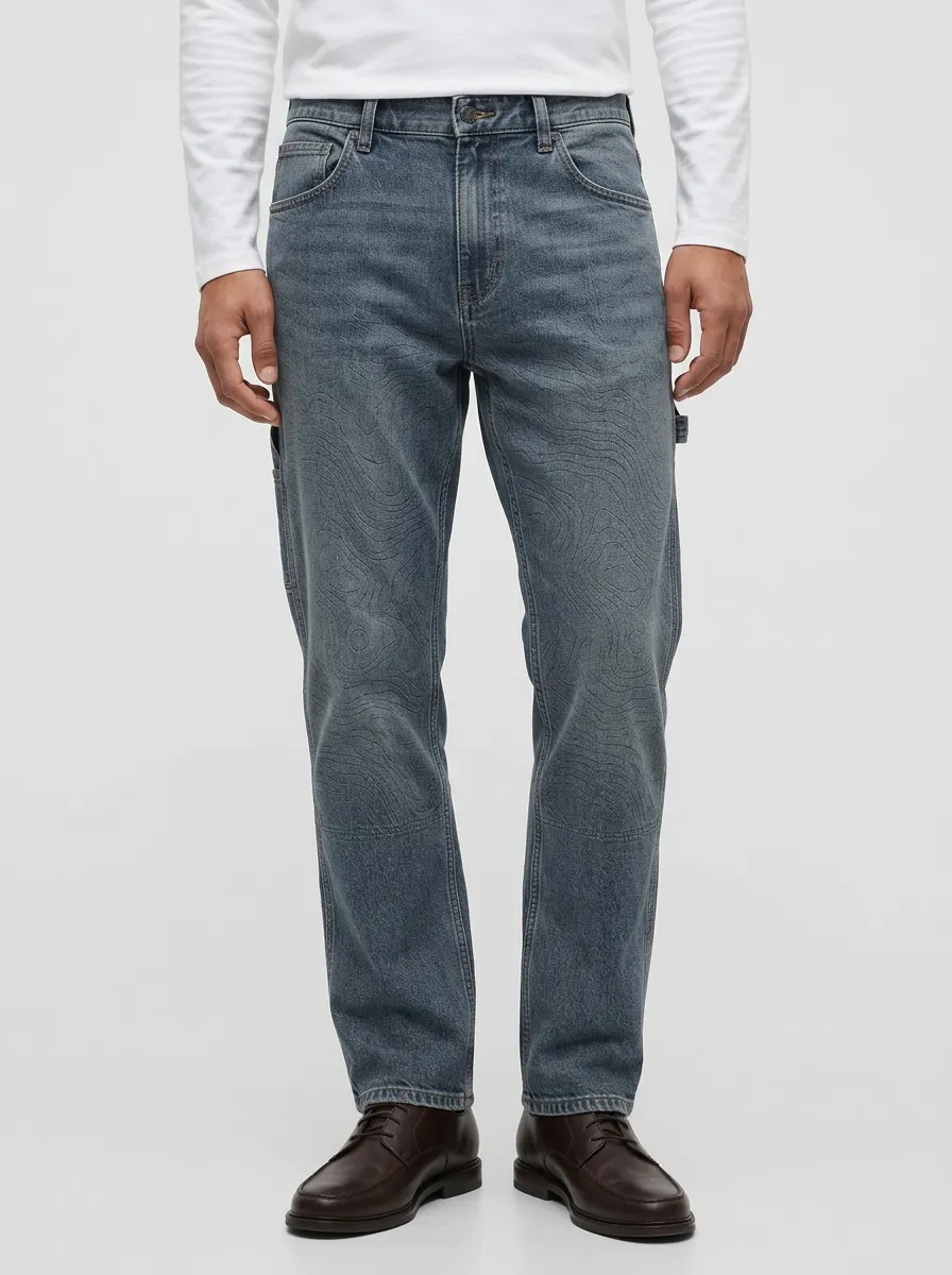 Topographic Map Jeans